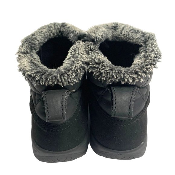 Easy Spirit Womens Size 6.5 Black ankle Boots Bootie Fur trim J12 Vance Side Zip - Picture 3 of 5